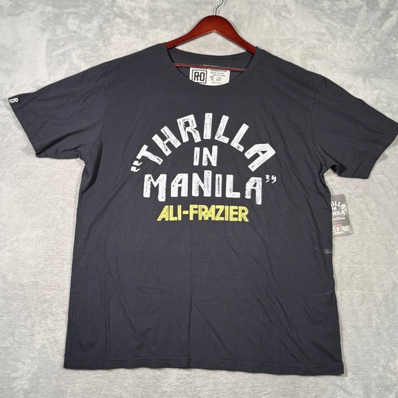 Roots Fight Shirt Mens XXXL Black Thrilla in Manila Ali Frazier Boxing* - Picture 1 of 10